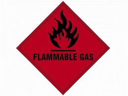 Scan Flammable Gas - Self Adhesive Vinyl Sign 100 x 100mm £1.99